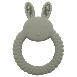 Silicone Bunny Teether - Olive Green