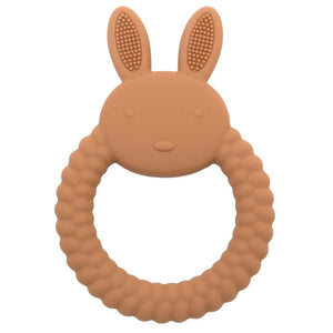 Silicone Bunny Teether - Burnt Orange