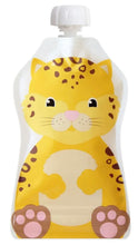 Load image into Gallery viewer, Choomee Snack&#39;n Cheetah Reusable Food Pouch with Topper