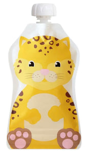 Choomee Snack'n Cheetah Reusable Food Pouch with Topper