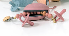 Load image into Gallery viewer, Silicone Pacifier Pouch Blue