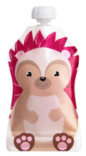 Load image into Gallery viewer, Choomee Snack&#39;n Hedgehog Reusable Food Pouch with Topper
