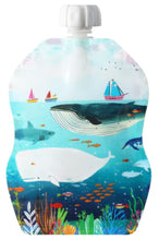 Load image into Gallery viewer, Whale Reusable Food Pouch with Topper