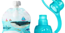 Load image into Gallery viewer, Whale Reusable Food Pouch with Topper