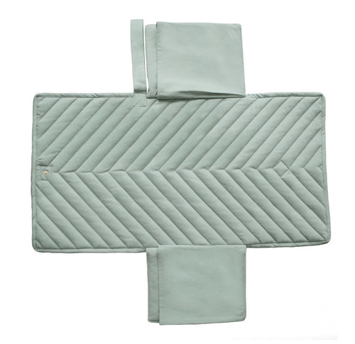 Mushie Portable Changing Mat - Roman Green