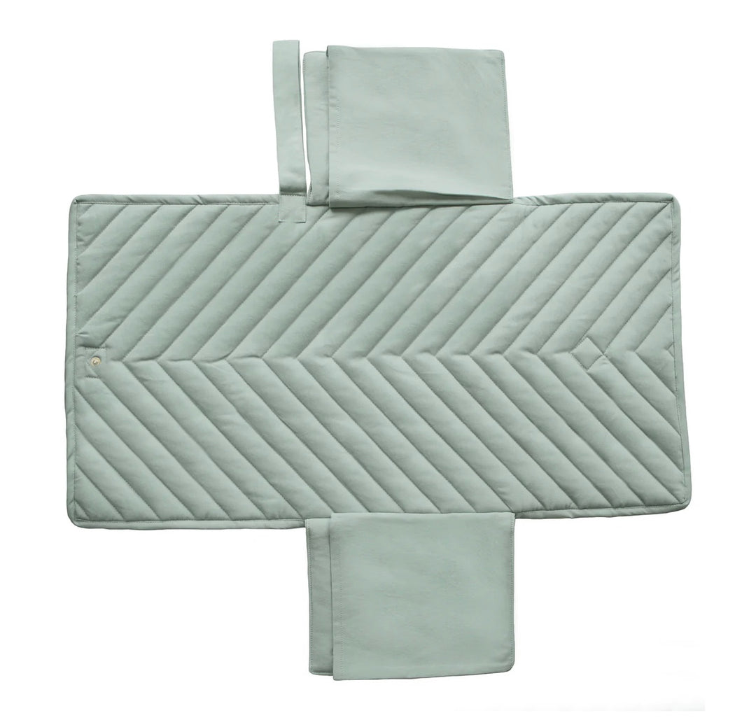 Mushie Portable Changing Mat - Roman Green