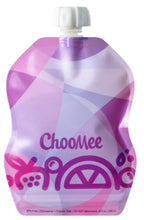 Load image into Gallery viewer, Purple Tropical Reusable Food Pouch with Topper
