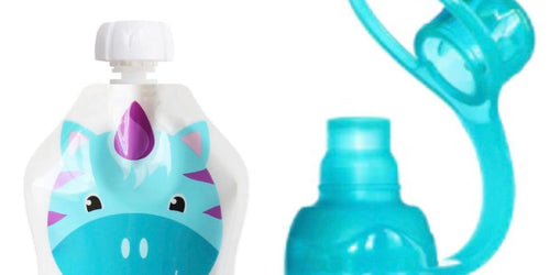 Choomee Snack'n Unicorn Reusable Food Pouch with Topper