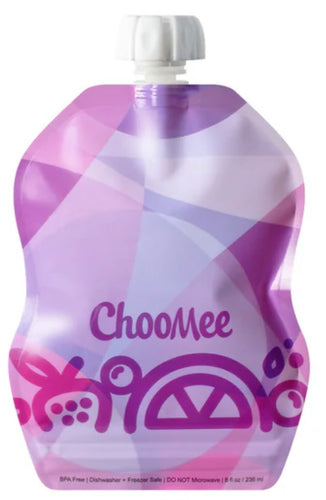 Purple Tropical Reusable Food Pouch