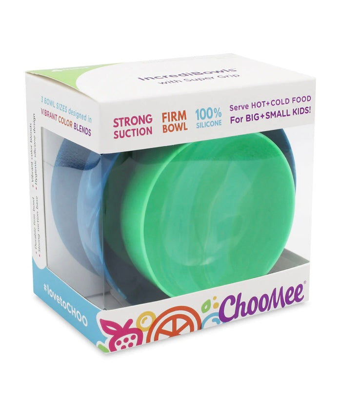 Choomee Incredibowl 2pc Green/Blue