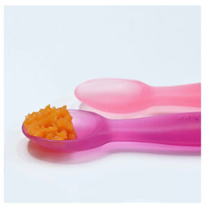 Choomee Silicone Baby Spoon 2pc Light Pink/Dark Pink