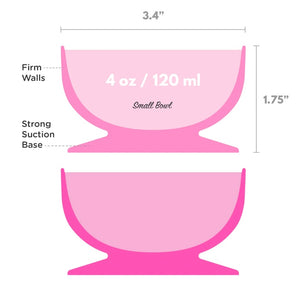 Choomee Incredibowl 2pc Light Pink/Dark Pink