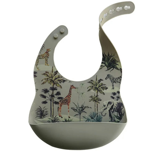 Silicone Bib Jungle Green