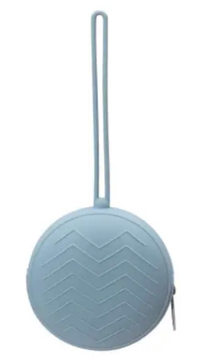 Silicone Pacifier Pouch Blue