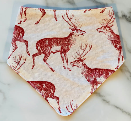 Stag Print Bandana Bib