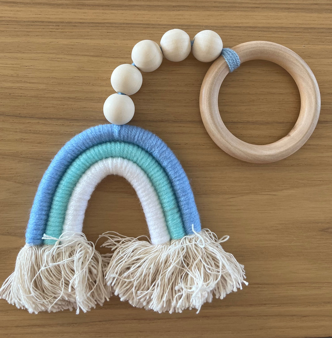 Wooden Rainbow Blue Pastels