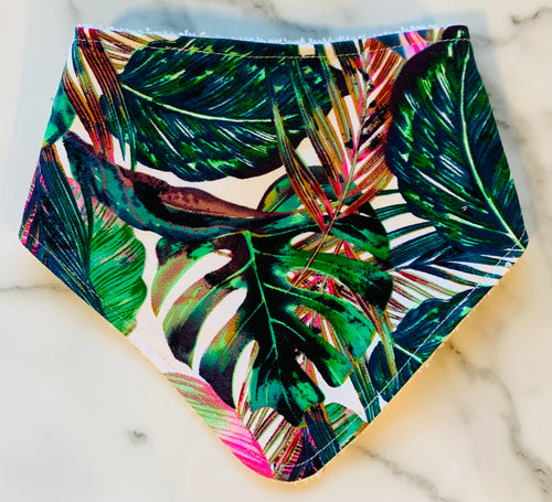 Tropical Print Bandana Bib